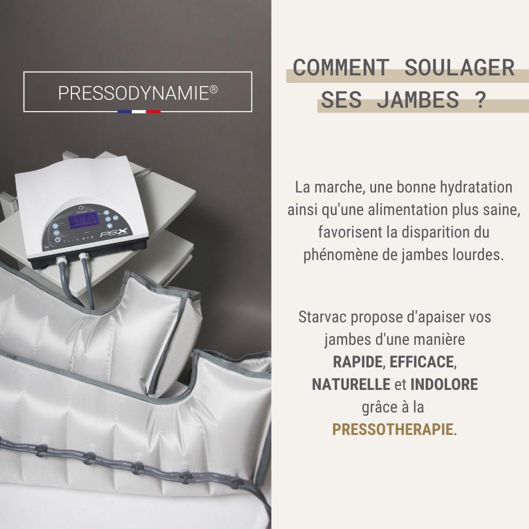 Pressodynamie PSX — soulager les jambes lourdes
